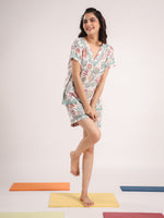 Women's Pure Cotton Floral Print Night suits - SanskrutiHomes