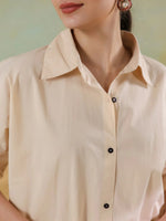 Cream Color Embroidered Co-ords Set for Women - SanskrutiHomes