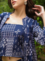 Set of 3 Printed Cotton Night Suit Set - SanskrutiHomes