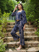 Set of 3 Printed Cotton Night Suit Set - SanskrutiHomes