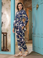 Blue Printed Cotton Co-ords Set - SanskrutiHomes