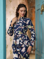 Blue Printed Cotton Co-ords Set - SanskrutiHomes