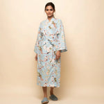 Set of 2 Cotton Hand printed kimono robe - SanskrutiHomes
