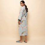Set of 2 Cotton Hand printed kimono robe - SanskrutiHomes