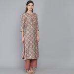 GREY MUSLIN WOMEN'S KURTA PAJAMA DUPATTA SET muslin kurta Rangdeep-Fashions