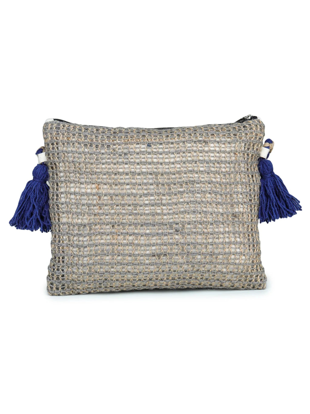 Multicolor tassel Hand Woven Tote Bag - SanskrutiHomes 