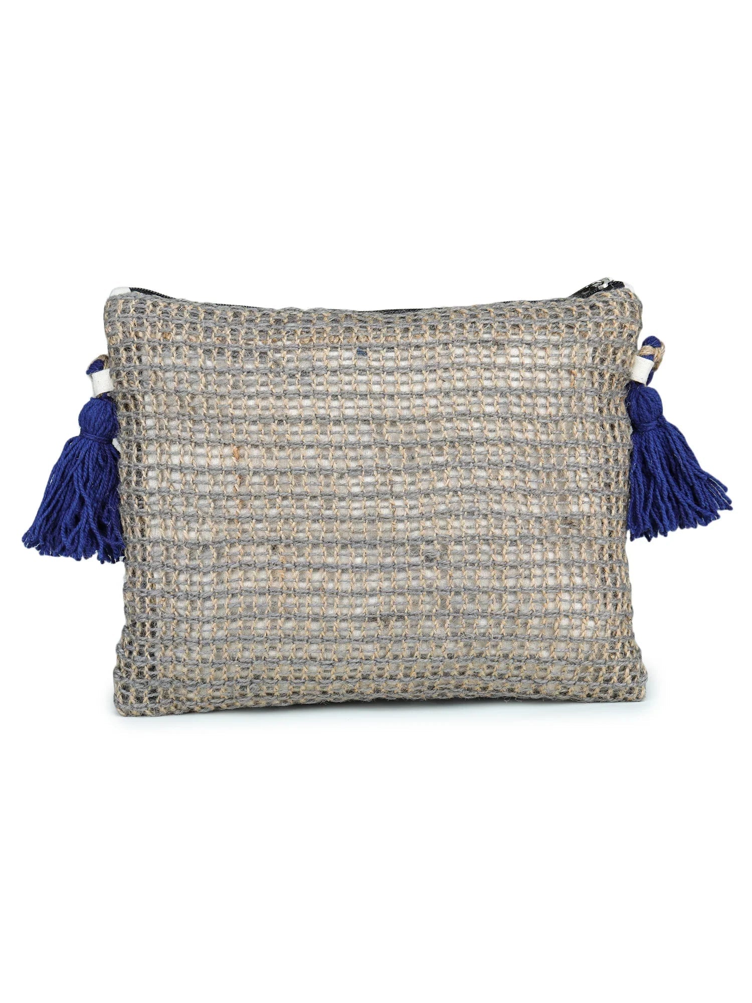 Multicolor tassel Hand Woven Tote Bag - SanskrutiHomes 