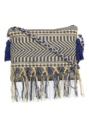 Multicolor tassel Hand Woven Tote Bag - SanskrutiHomes 