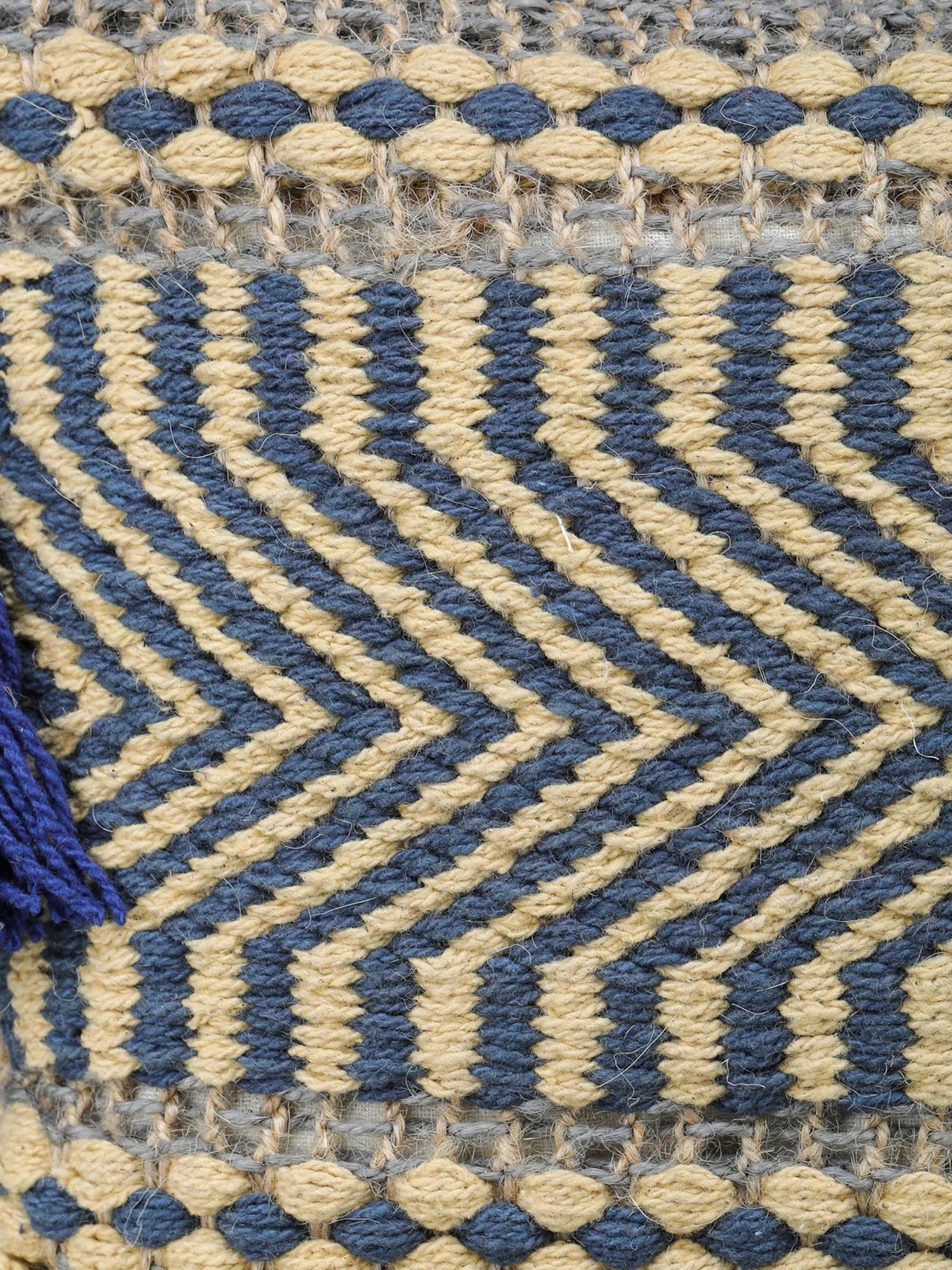 Multicolor tassel Hand Woven Tote Bag - SanskrutiHomes 