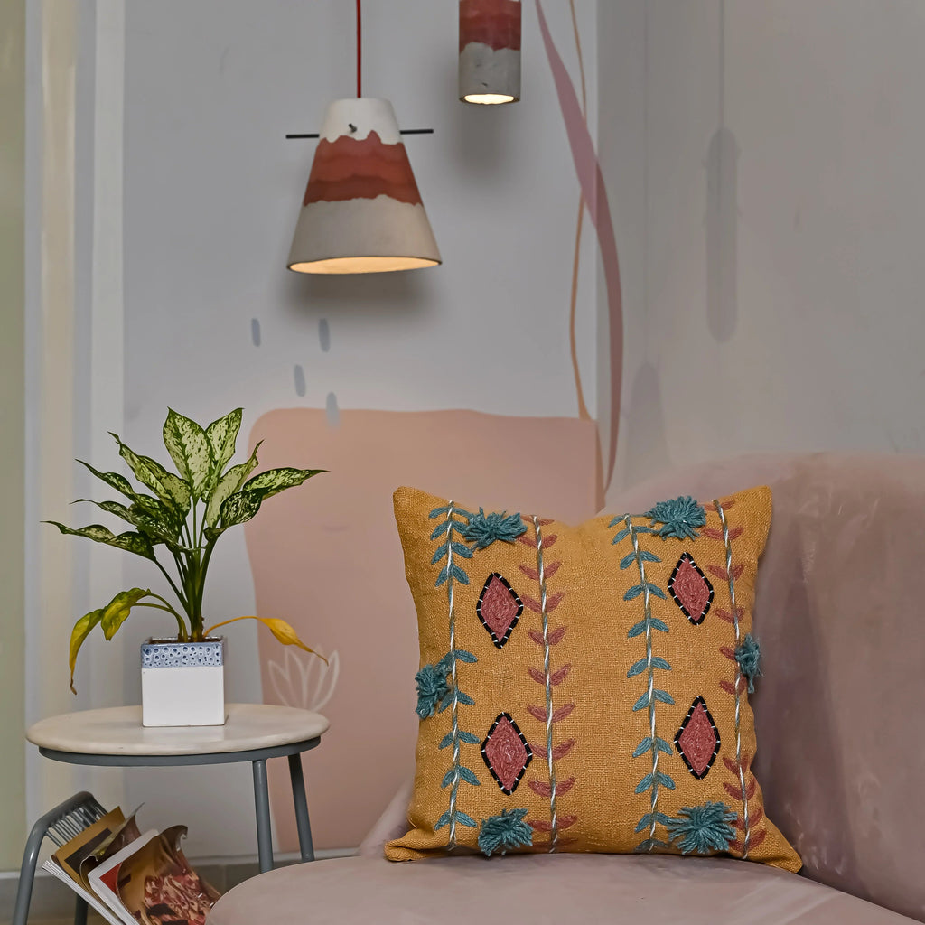 Boho Handloom Pure Cotton Cushion Cover - SanskrutiHomes 