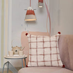 Handloom Pure Cotton Cushion Cover with pompom - SanskrutiHomes 