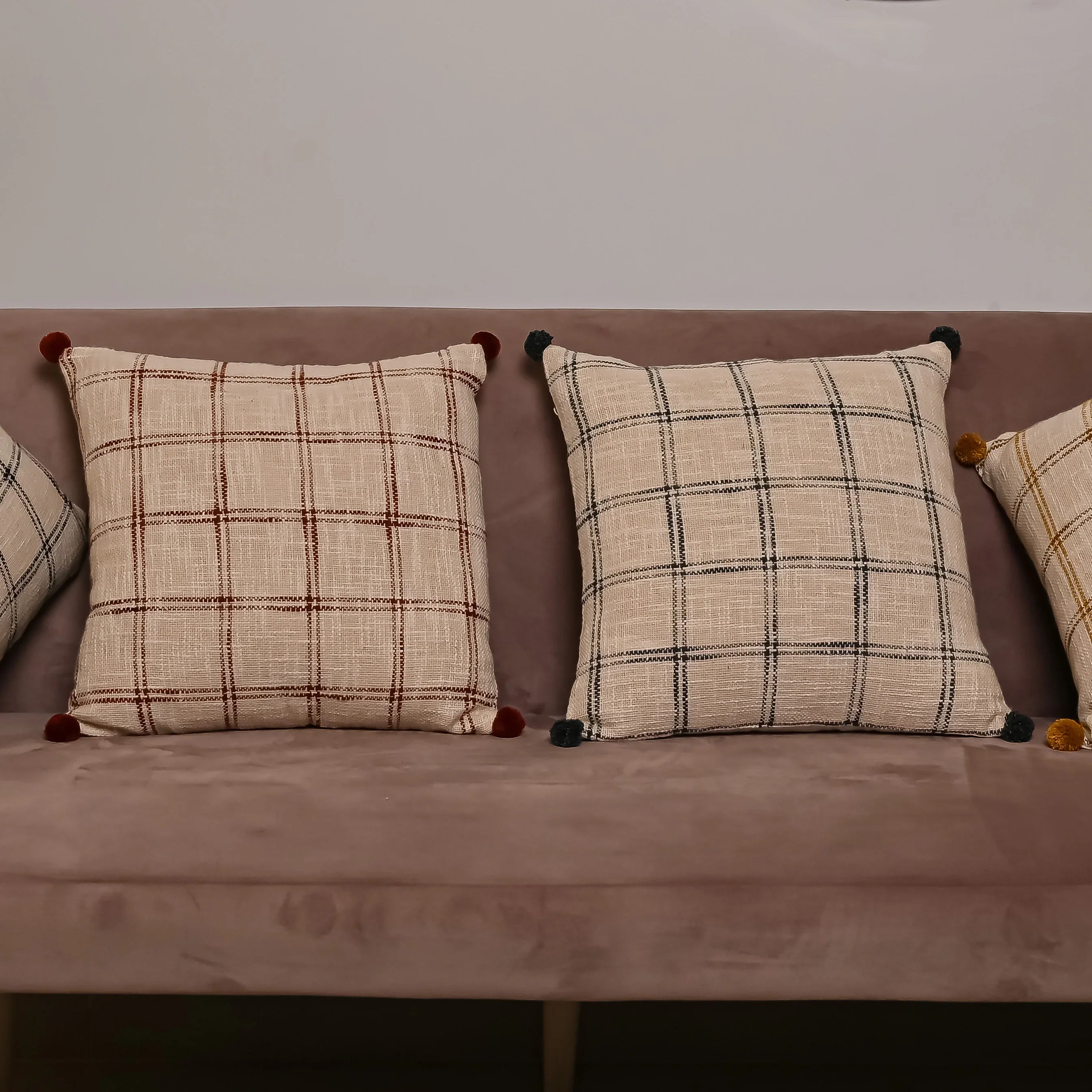 Set of 4 Hand-weaved Cushion Covers - SanskrutiHomes 
