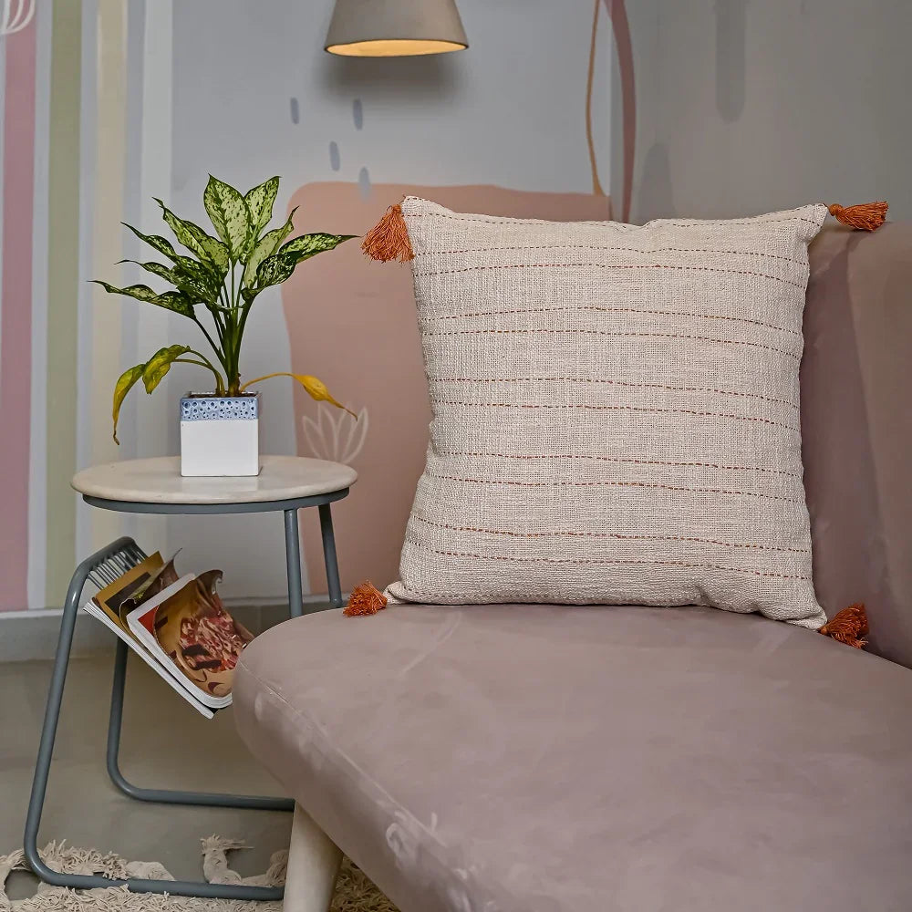 Handloom Pure Cotton Cushion Cove - SanskrutiHomes 