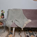 Green Cotton Throw - SanskrutiHomes 