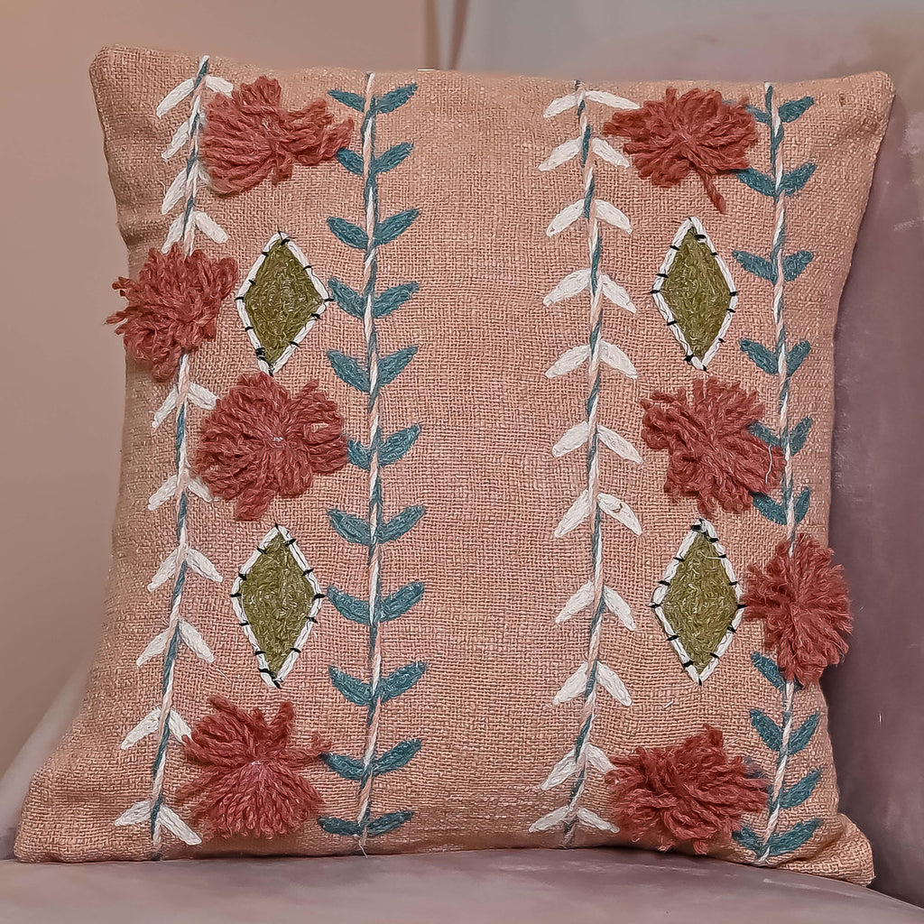 Boho Handloom Pure Cotton Cushion Cover - SanskrutiHomes 