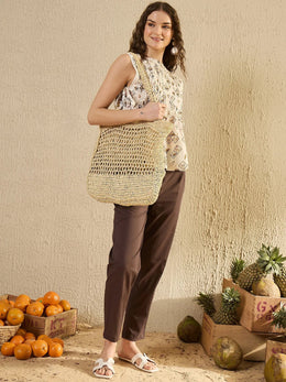 Brown Printed Pintuk Co Ord Set - SanskrutiHomes 
