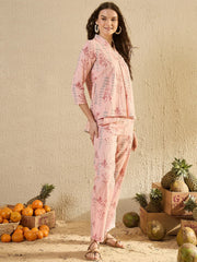 Pech Tropical Printed Co Ord Set - SanskrutiHomes 