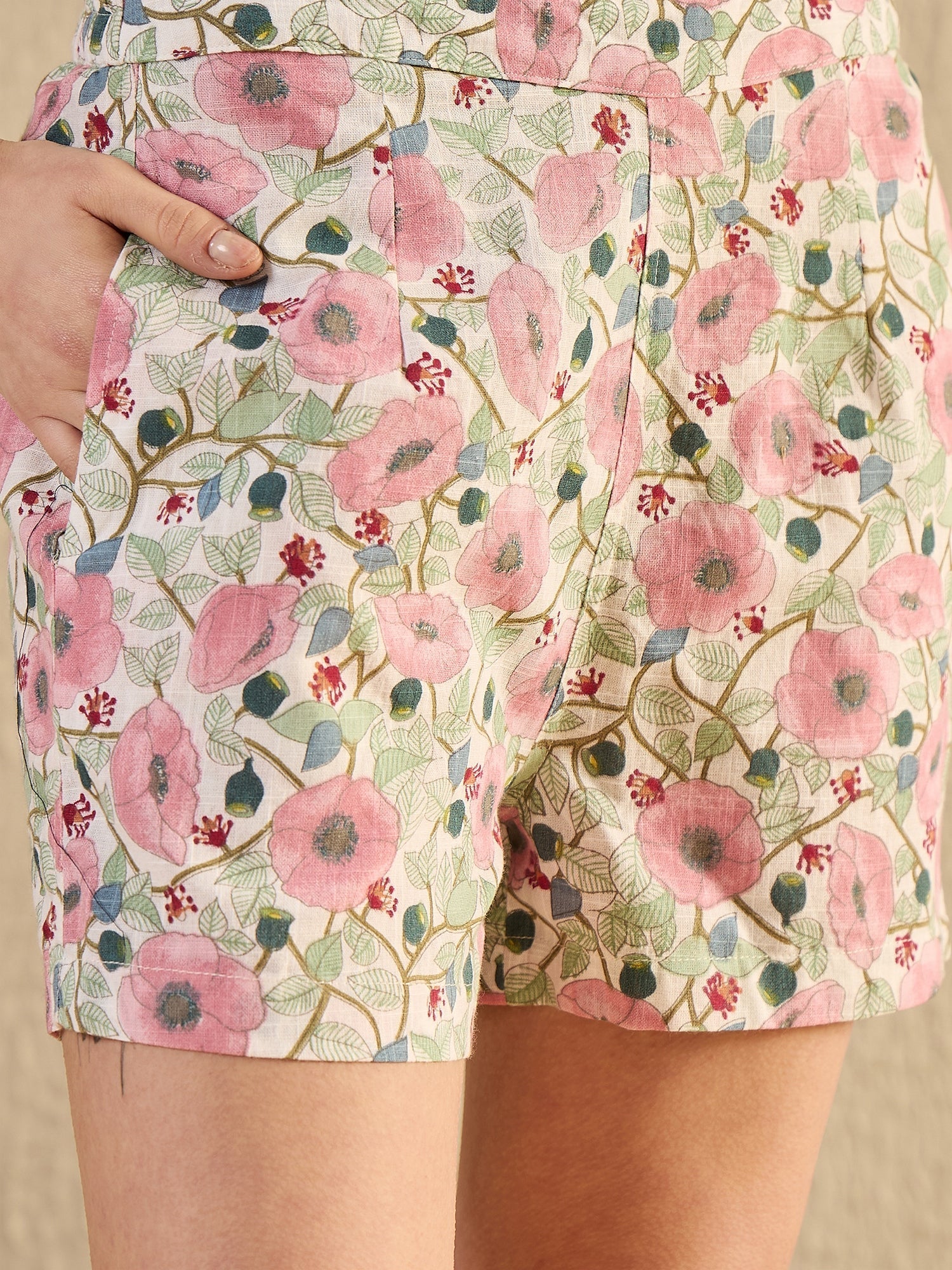 Pink Printed Co Ord Set - SanskrutiHomes 