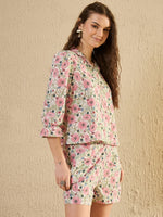 Pink Printed Co Ord Set - SanskrutiHomes 