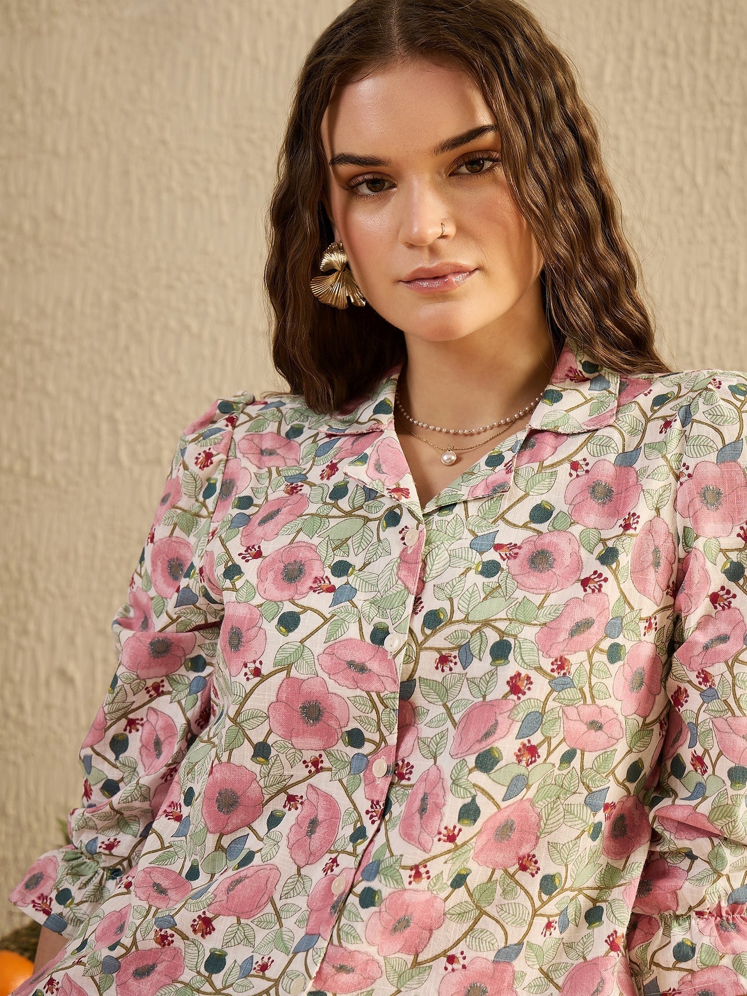 Pink Printed Co Ord Set - SanskrutiHomes 