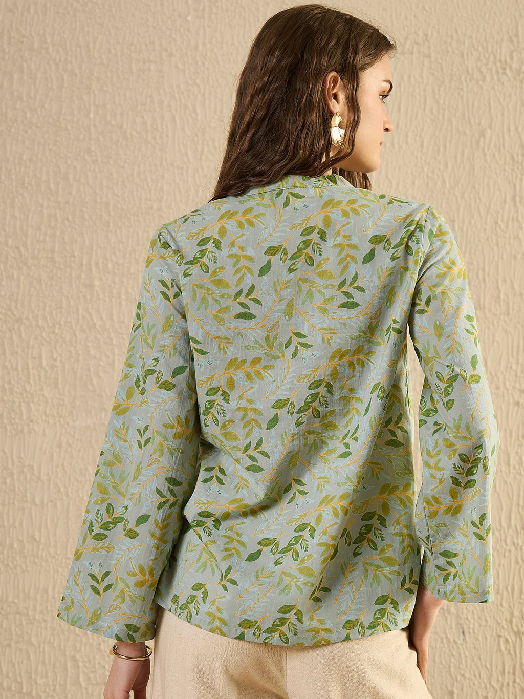 Green Tropical Pintuk Top