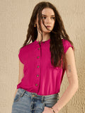 Pink Solid Shirt Top