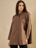 Brown Solid Top For Women