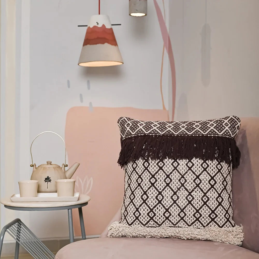 Multi-color Set of 6 boho Cushion Covers - SanskrutiHomes 