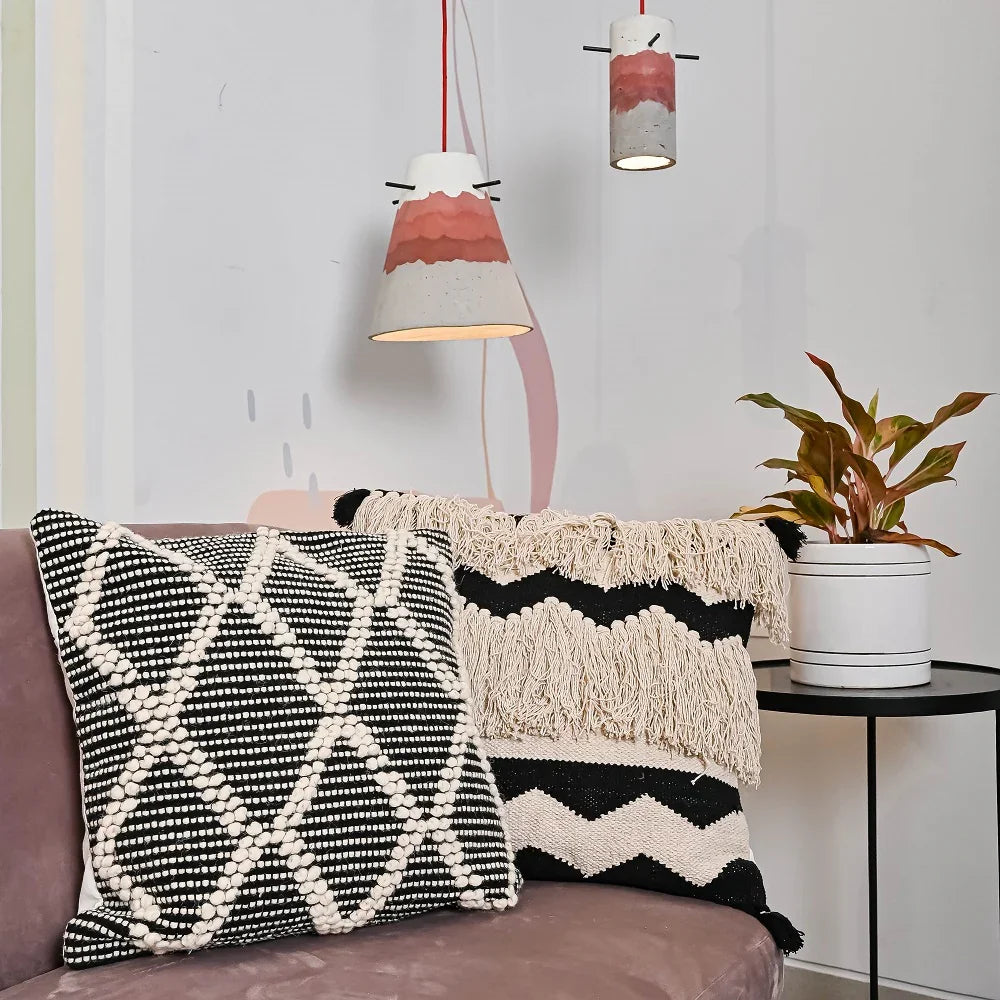 Bb Set Of 2 Hand-Weaved Cotton Cushion Covers