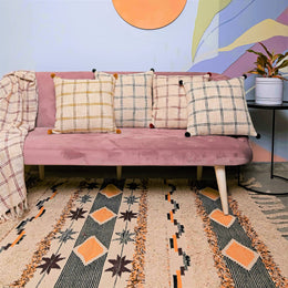 Set of 4 Hand-weaved Cushion Covers - SanskrutiHomes 