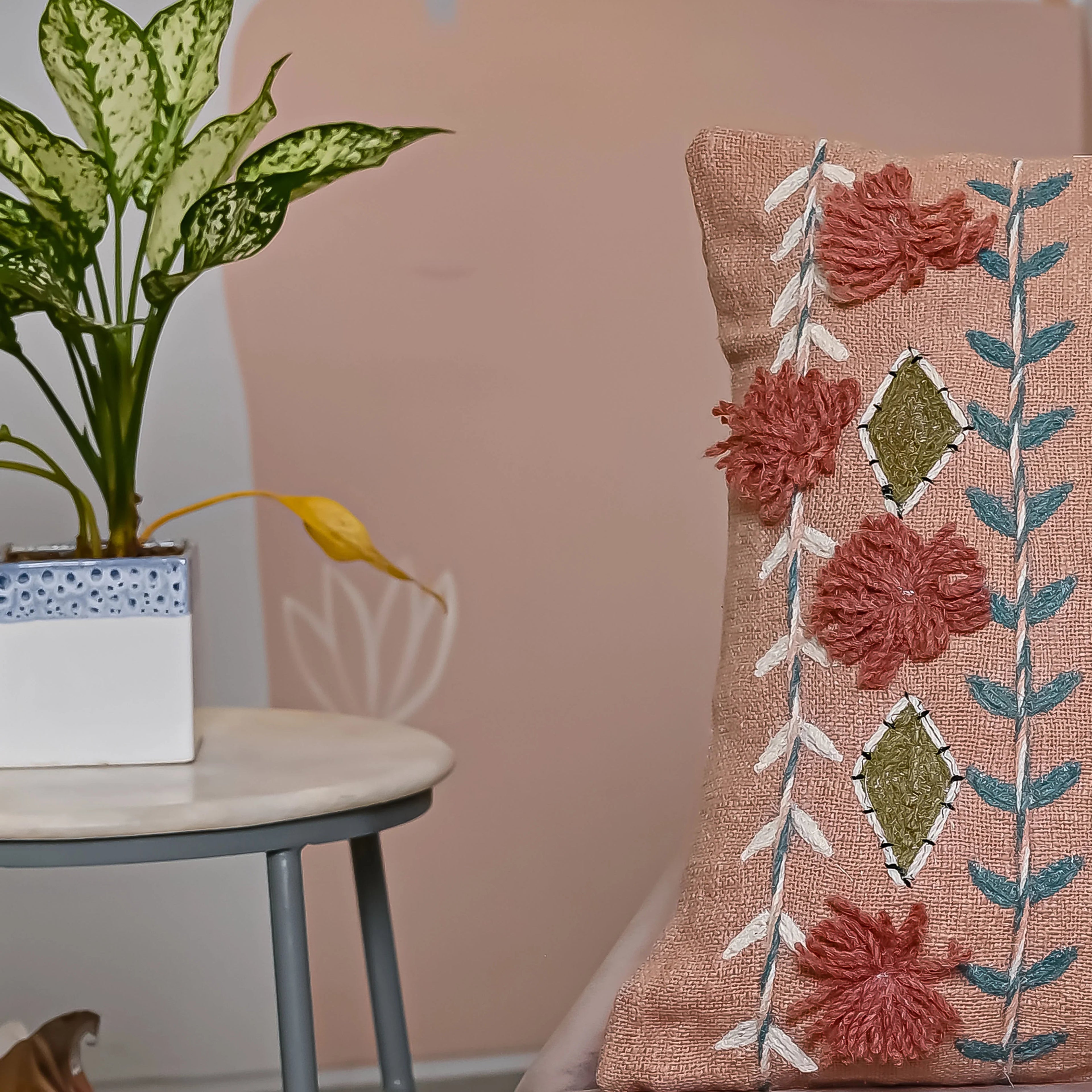 Boho Handloom Pure Cotton Cushion Cover - SanskrutiHomes 