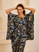 Multi Color Floral Printed Pure Cotton Night Suit - SanskrutiHomes 