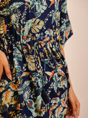 Multi Color Floral Printed Pure Cotton Night Suit - SanskrutiHomes 