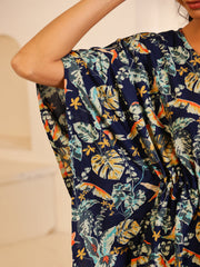 Multi Color Floral Printed Pure Cotton Night Suit - SanskrutiHomes 