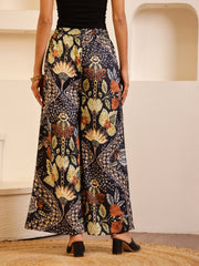 Black Color Cotton Printed pant for women - SanskrutiHomes 