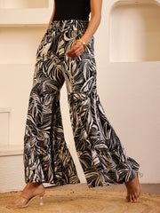 Black Color Viscose Rayon Printed pant for women - SanskrutiHomes 