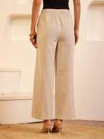 Beige Solid Lounge Pant for Women - SanskrutiHomes 