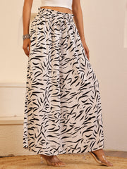 White Color Viscose Rayon Printed pant for women - SanskrutiHomes 