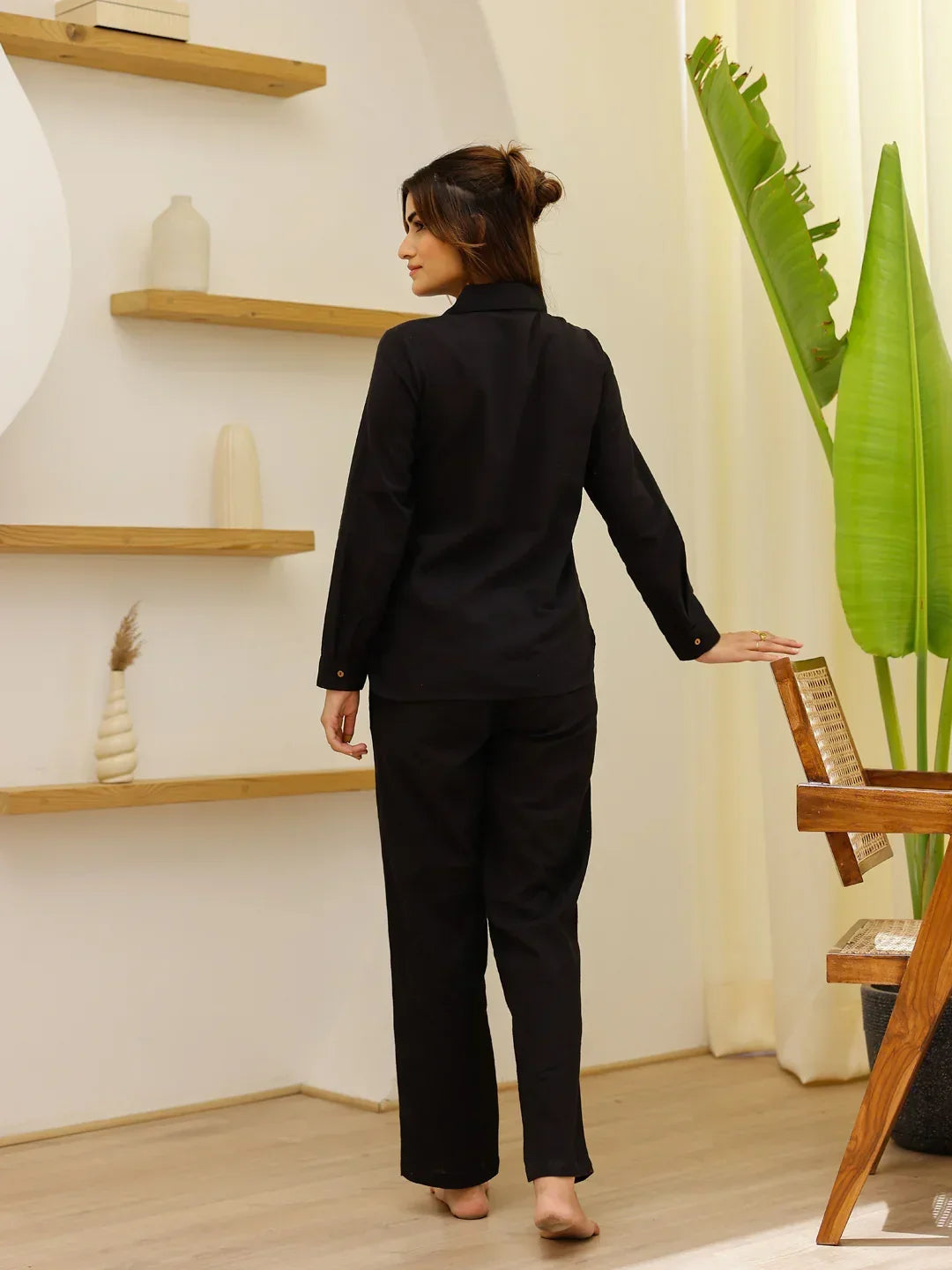 Black Bunny Loungewear Set - SanskrutiHomes 