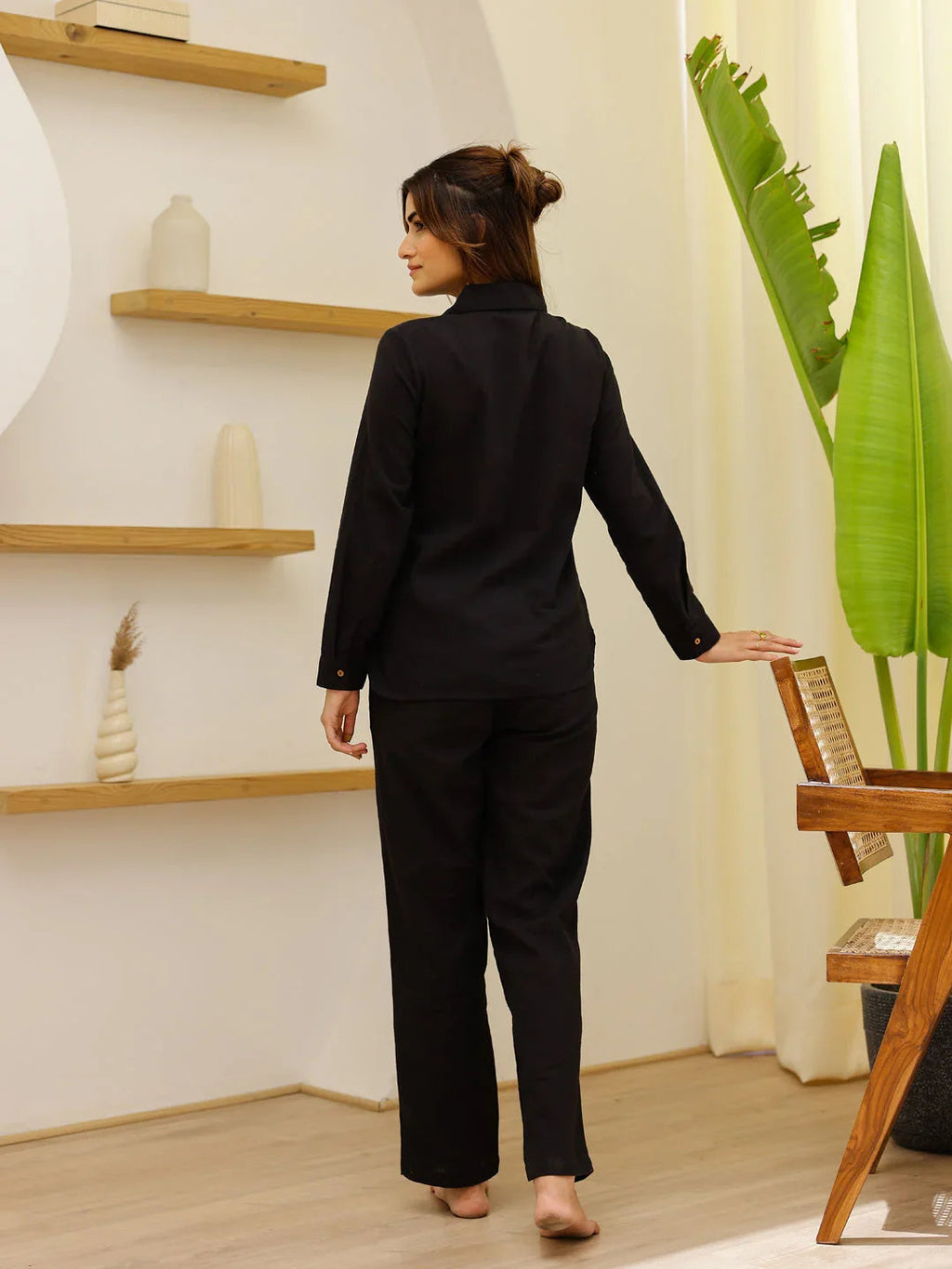 Black Bunny Loungewear Set - SanskrutiHomes 