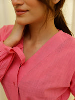 Pink Shorts Night Suit Set - SanskrutiHomes 