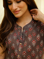 Brown Printed Loungewear Set - SanskrutiHomes 