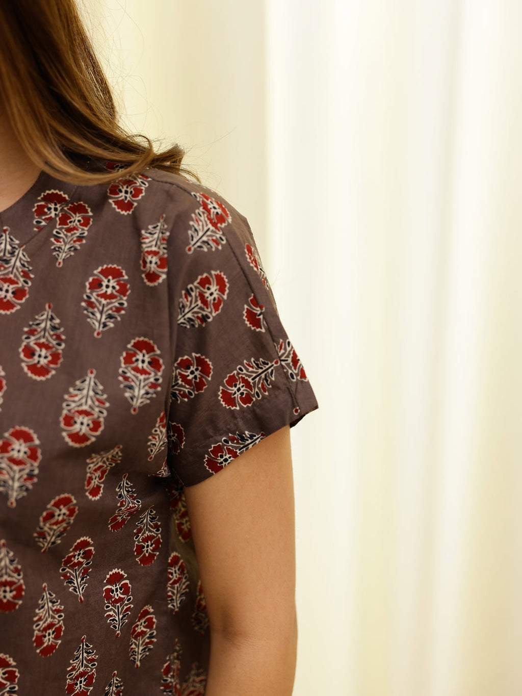 Brown Printed Loungewear Set - SanskrutiHomes 