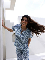 Ethnic Motifs Printed Pure Cotton Night suit - SanskrutiHomes 