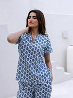 Ethnic Motifs Printed Pure Cotton Night suit - SanskrutiHomes 