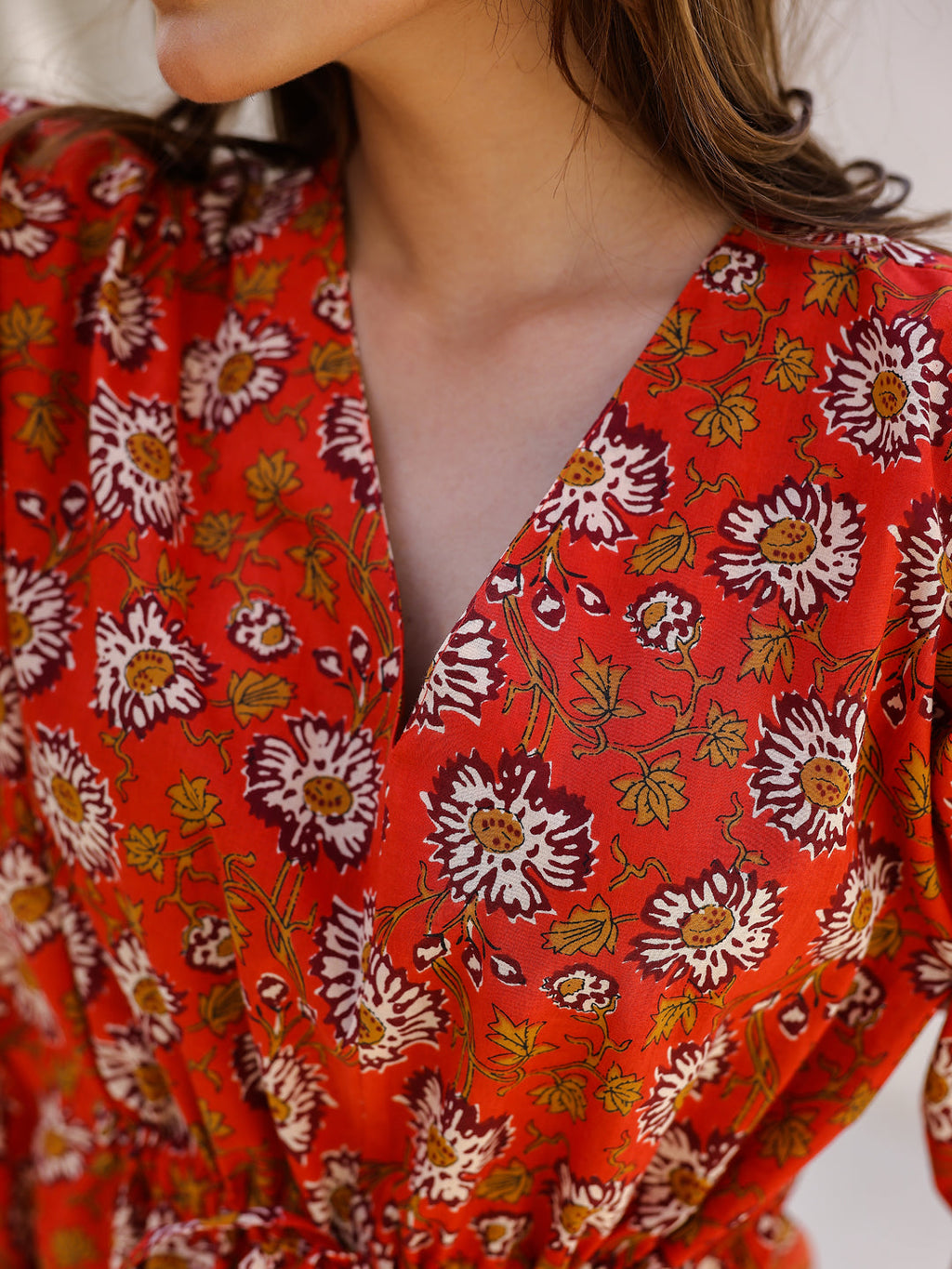 Printed Maxi Night dress - SanskrutiHomes 