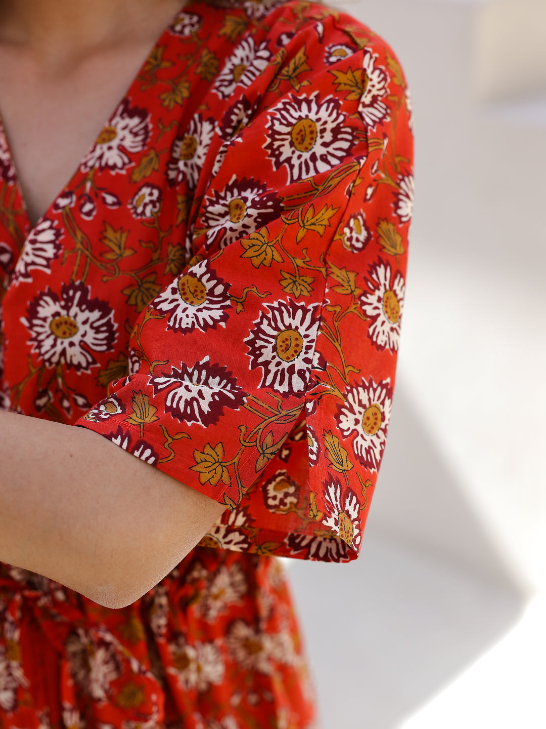 Printed Maxi Night dress - SanskrutiHomes 