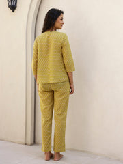 Mustard Printed Loungewear Set