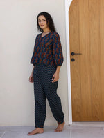 Printed Pure Cotton Night Suit - SanskrutiHomes 