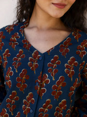 Printed Pure Cotton Night Suit - SanskrutiHomes 